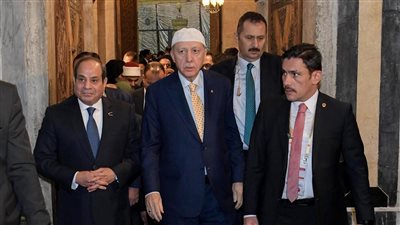  السيسي وأردوغان يزوران مسجد وضريح الإمام الشافعي بالقاهرة التاريخية (صور)