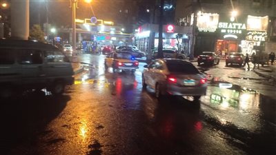 تساقط حبات البرد والأمطار الغزيرة على غرب الإسكندرية (صور)