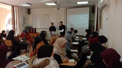 للأسبوع الثاني، تدريب الطلاب الإندونيسيين على مهارات التحدث باللغة العربية بجامعة بنها