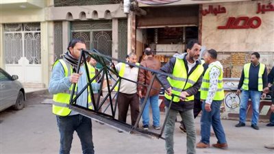 رفع 335 حالة إشغال طريق مخالف بمركزي دمنهور وأبو حمص بالبحيرة