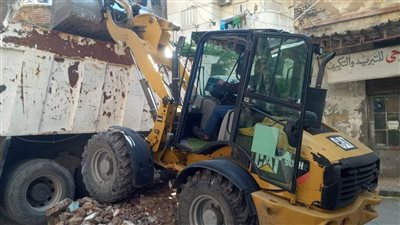 انهيار أجزاء من عقارين بمنطقة الجمرك فى الإسكندرية