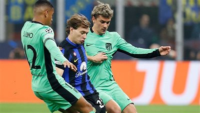 دوري أبطال أوروبا، تعادل سلبي بين إنتر ميلان وأتلتيكو مدريد بالشوط الأول 