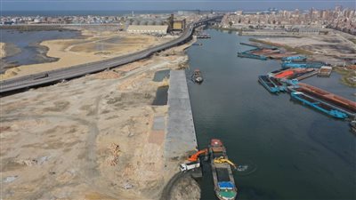 معدلات تنفيذ المنطقة اللوجستية بميناء الإسكندرية (صور)