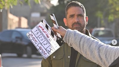 إصابة أحمد رزق بكدمة في الوجه، كواليس مسلسل بيت الرفاعي (صور)