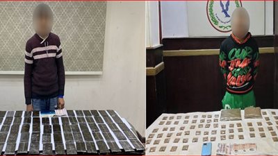 القبض على 6 عاطلين بحوزتهم 10 كيلو حشيش وأستروكس بالشروق ودار السلام