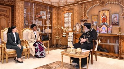 تفاصيل لقاء البابا تواضروس والقائم بأعمال سفارة ليبيريا