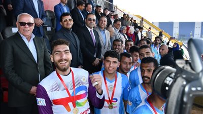 أشرف صبحي يشهد تتويج الجرابعة بطلا لـ دوري مراكز الشباب ببورسعيد