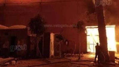 التحقيق في حريق داخل لوكيشن تصوير مسلسل الكبير أوى بمنشأة القناطر (فيديو وصور) 