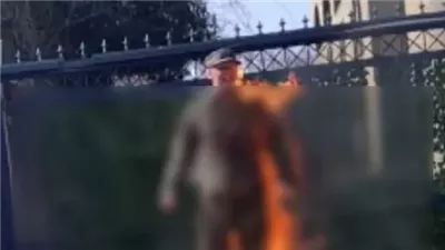 وفاة جندي أمريكى أشعل النيران فى نفسه أمام سفارة إسرائيل اعتراضا على حرب غزة