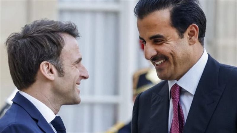 تميم بن حمد وماكرون،