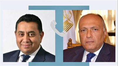 شكري يبحث الوضع الإنساني في غزة مع وزير الدولة البريطاني للشرق الأوسط 