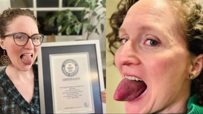 بسبب لسانها، سيدة أمريكية تدخل موسوعة جينيس للأرقام القياسية