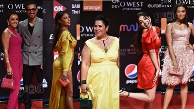 الألوان المبهجة تسيطر على إطلالات الريد كاربت في رابع أيام مهرجان الجونة|صور