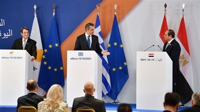  البيان المشترك: مصر واليونان وقبرص تطالب تركيا بالامتناع عن الاستفزازات والأعمال التي تنتهك القانون الدولي