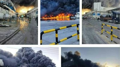 حريق كبير في مدينة صناعية بوسط إيران |فيديو