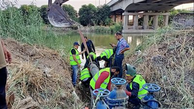 انتهاء أعمال تجديد عداية أسفل ترعة الإسماعيلية| صور