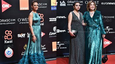 إطلالة متشابهة لـ منة شلبي وإلهام شاهين في ختام مهرجان الجونة السينمائي | صور