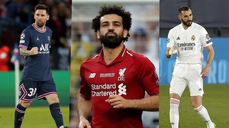 صلاح وبنزيما وميسي