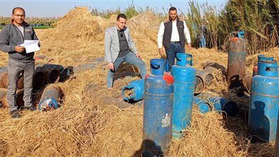 ضبط 170 أسطوانة غاز محظور استخدامها فى مصانع الطوب بالبحيرة 