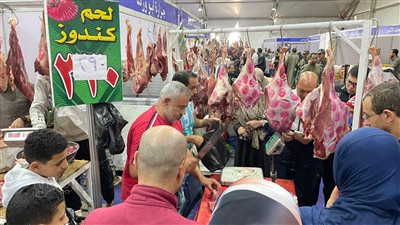  زحام على منافذ اللحوم بمعرض أهلا رمضان بالعمرانية (صور) 