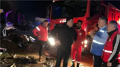 إصابة 10 أشخاص في تصادم أتوبيس بميكروباص بصحراوي المنيا