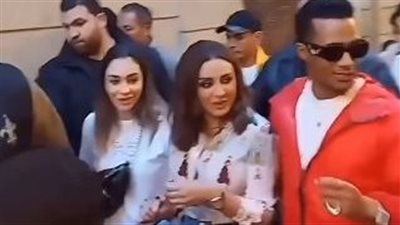 شاهد محمد رمضان وأنغام في كواليس تصوير إعلان جديد بشارع المعز 