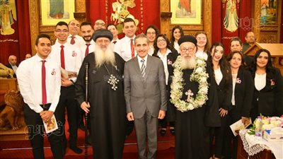 محافظ الغربية يشارك في احتفالية اليوبيل الذهبي لسيامة القمص أرسانيوس عوض بكنيسة ماري جرجس