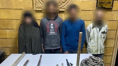 ضبط 4 أشخاص للتنقيب غير المشروع عن الآثار بـ 15 مايو 