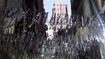 الزينة والفوانيس الرمضانية تملئ شوارع وميادين الإسكندرية 