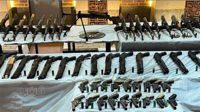 ضبط 18 قضية مخدرات و45 سلاحا ناريا من بينهم رشاش جرينوف فى 3 محافظات