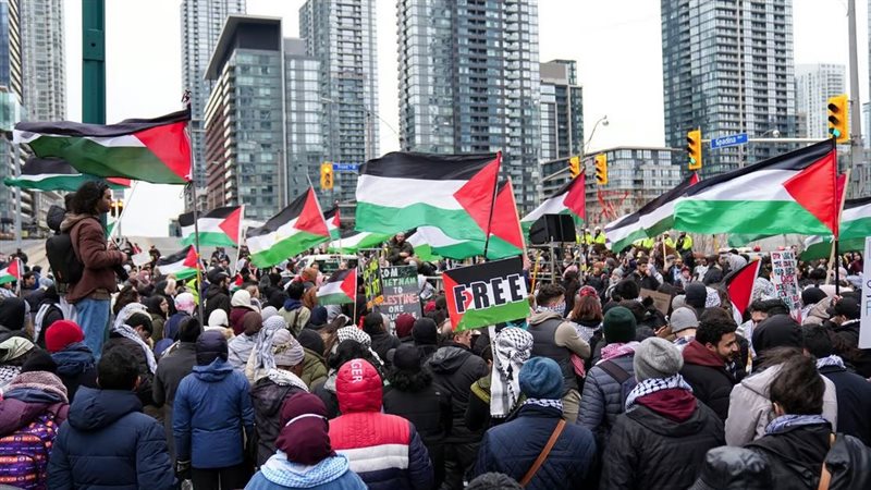 مظاهرة مؤيدة للفلسطينيين