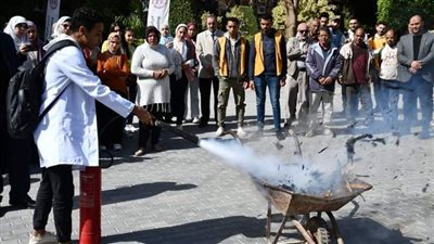 كلية التربية جامعة عين شمس تجري تجربة طوارئ بالتعاون مع الدفاع المدني 