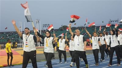 بعثة مصر تشارك في طابور العرض خلال افتتاح دورة الألعاب الأفريقية (صور)