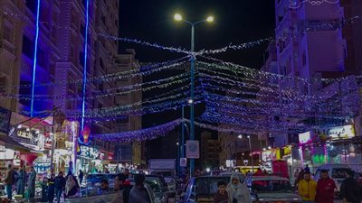 شوارع مطروح تتزين بالألوان الزاهية والفوانيس الجميلة (صور)