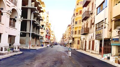 انتهاء أعمال رصف شارع يوسف حسن بمدينة الأقصر