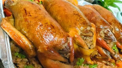 طريقة عمل الحمام المحشي بالفريك لعزومة مميزة في رمضان