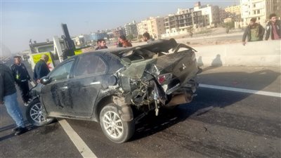 بالأسماء، إصابة 4 أشخاص في تصادم سيارتين بالمنصورة 