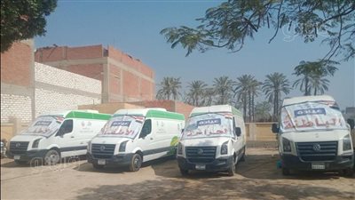 قافلة طبية توفر الكشف والعلاج لـ 1494 مواطنًا بقرية أبو شهبة ببني سويف 