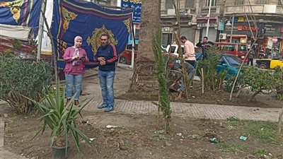 رئيسة حي الجمرك بالإسكندرية تتفقد ميدان سينما ريكس 