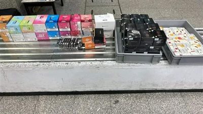 جمارك مطار الغردقة تحبط 4 محاولات تهريب شيش إلكترونية ومستلزماتها