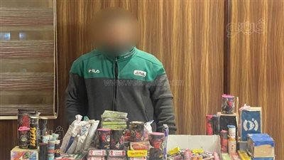 ضبط 3 أشخاص بحوزتهم 55 ألف قطعة ألعاب نارية فى دمياط والجيزة