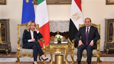 السيسي ورئيسة وزراء إيطاليا يشهدان مراسم التوقيع على عدد من الاتفاقيات لتعزيز التعاون