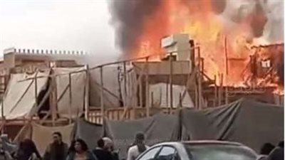 حريق في لوكيشن تصوير مسلسل جودر بطولة ياسر جلال 