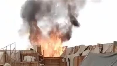 مصدر يكشف سبب حريق لوكيشن تصوير مسلسل جودر (صور) 