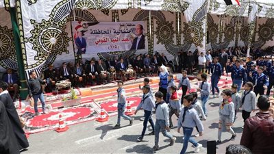 عيد المنيا القومى، طابور عرض لمديريات الخدمات والوحدات المحلية