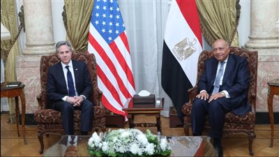 اجتماع ثنائي مغلق بين سامح شكرى ونظيره الأمريكي في القاهرة
