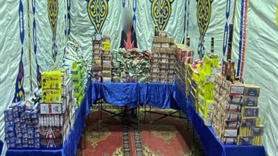 ضبط مليون و826 ألف قطعة ألعاب نارية بحوزة 14 شخصًا بالمحافظات (صور)