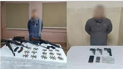 حبس 10 عناصر إجرامية لحيازته أسلحة نارية ومخدرات في المحافظات 