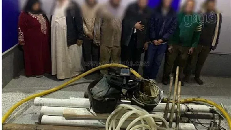 حبس 8 أشخاص للتنقيب