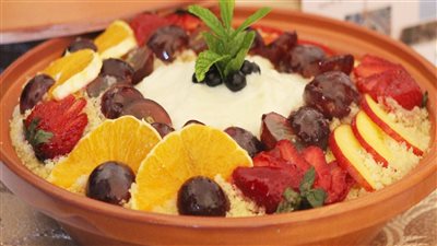 طريقة عمل الكسكسي بالقشطة، حلوى مميزة وسهلة التحضير 